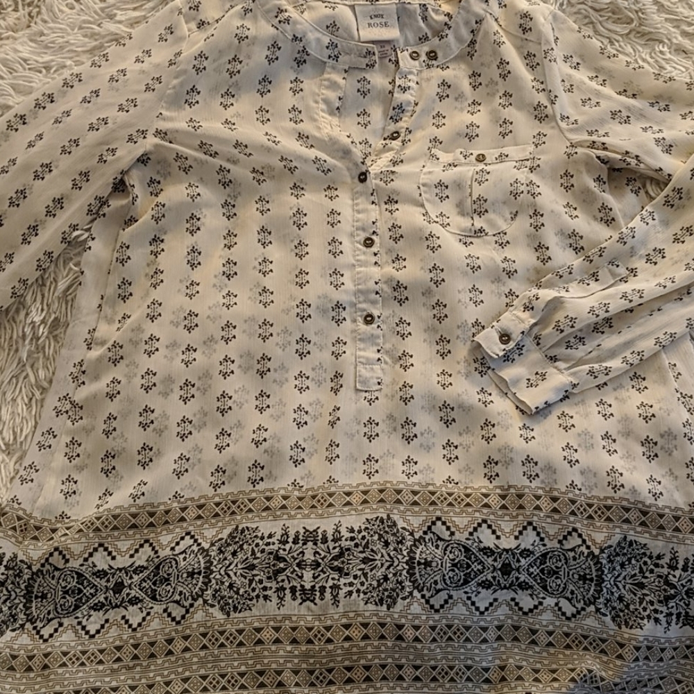 Knox rose patterned tunic